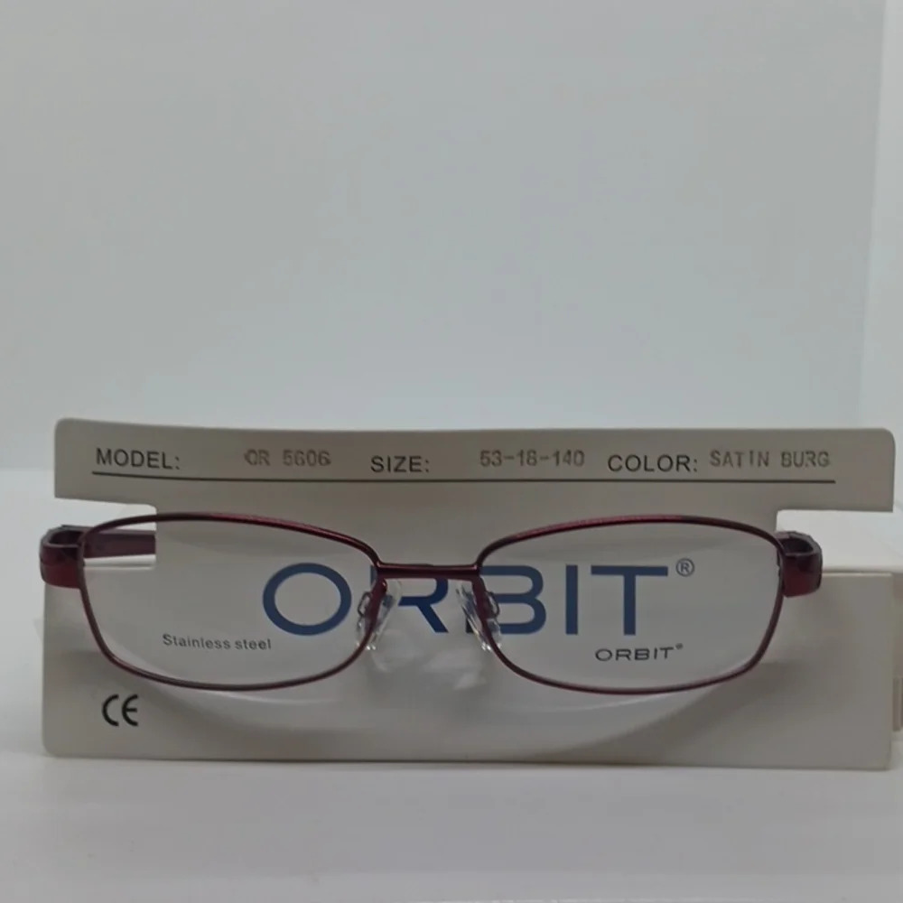 NWT WOMEN'S ORBIT EYEGLASS FRAMES 5606 SATIN BURGUNDY